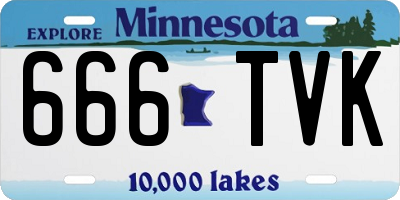 MN license plate 666TVK