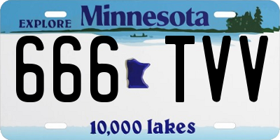 MN license plate 666TVV