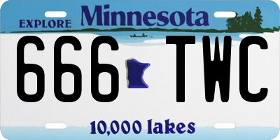 MN license plate 666TWC