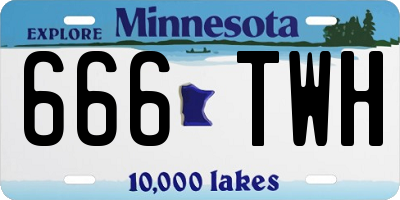 MN license plate 666TWH