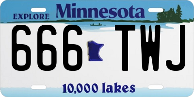 MN license plate 666TWJ