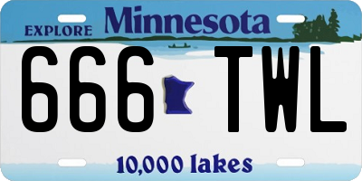 MN license plate 666TWL