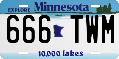 MN license plate 666TWM