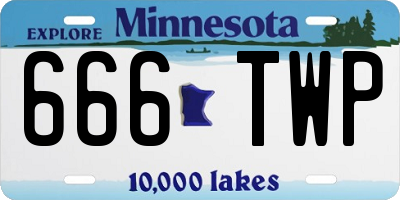 MN license plate 666TWP