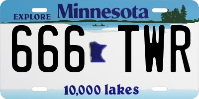 MN license plate 666TWR