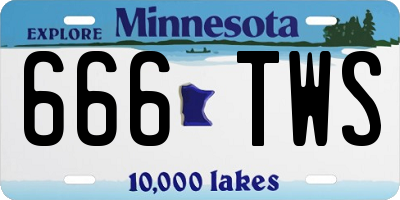 MN license plate 666TWS
