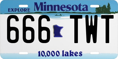 MN license plate 666TWT