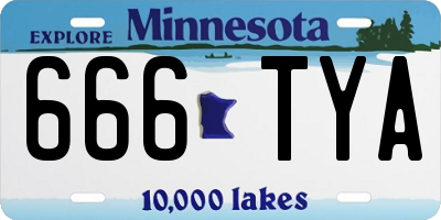 MN license plate 666TYA