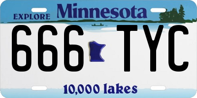 MN license plate 666TYC