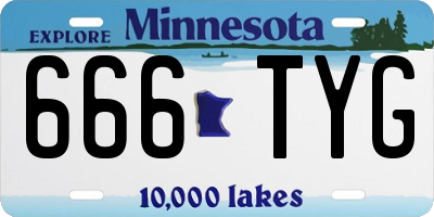 MN license plate 666TYG
