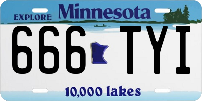 MN license plate 666TYI