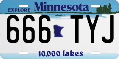 MN license plate 666TYJ