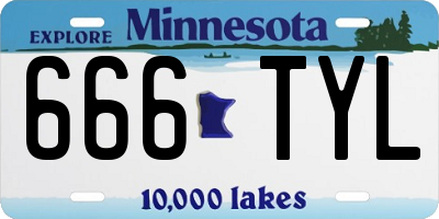 MN license plate 666TYL