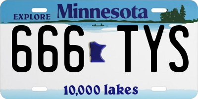 MN license plate 666TYS