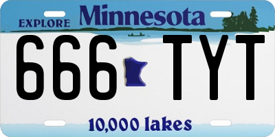 MN license plate 666TYT