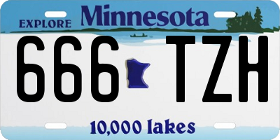 MN license plate 666TZH