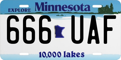 MN license plate 666UAF