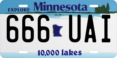 MN license plate 666UAI