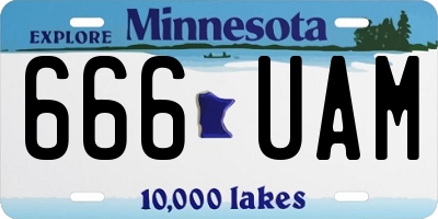 MN license plate 666UAM