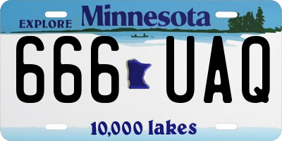 MN license plate 666UAQ