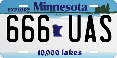 MN license plate 666UAS