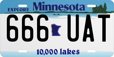 MN license plate 666UAT