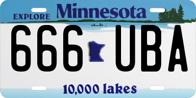 MN license plate 666UBA
