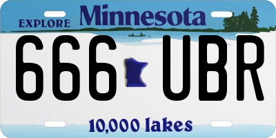 MN license plate 666UBR