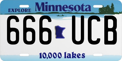 MN license plate 666UCB