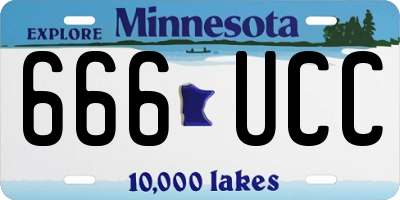 MN license plate 666UCC