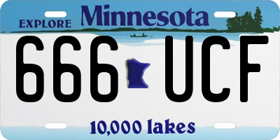 MN license plate 666UCF