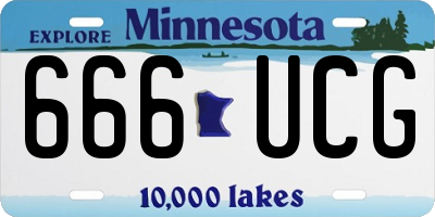 MN license plate 666UCG