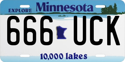 MN license plate 666UCK