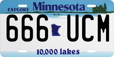 MN license plate 666UCM