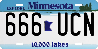 MN license plate 666UCN