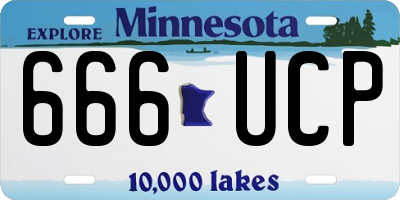 MN license plate 666UCP