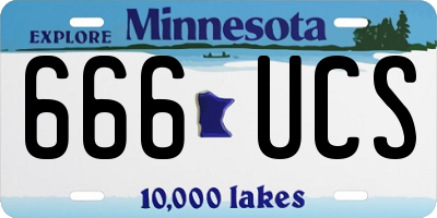 MN license plate 666UCS