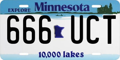 MN license plate 666UCT