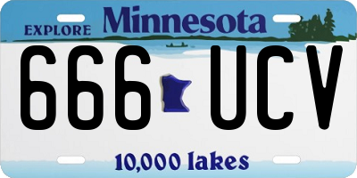 MN license plate 666UCV