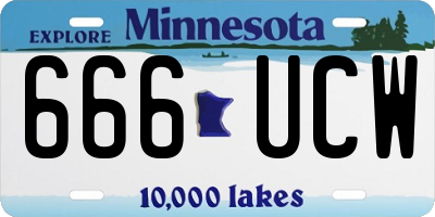 MN license plate 666UCW