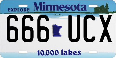 MN license plate 666UCX