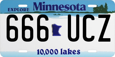 MN license plate 666UCZ