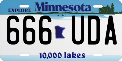 MN license plate 666UDA