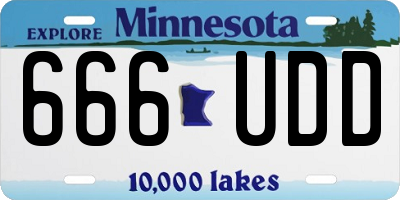 MN license plate 666UDD