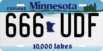 MN license plate 666UDF