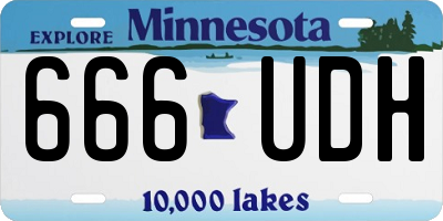 MN license plate 666UDH