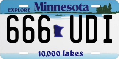 MN license plate 666UDI