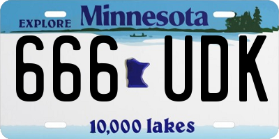 MN license plate 666UDK
