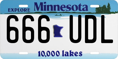 MN license plate 666UDL