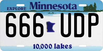 MN license plate 666UDP